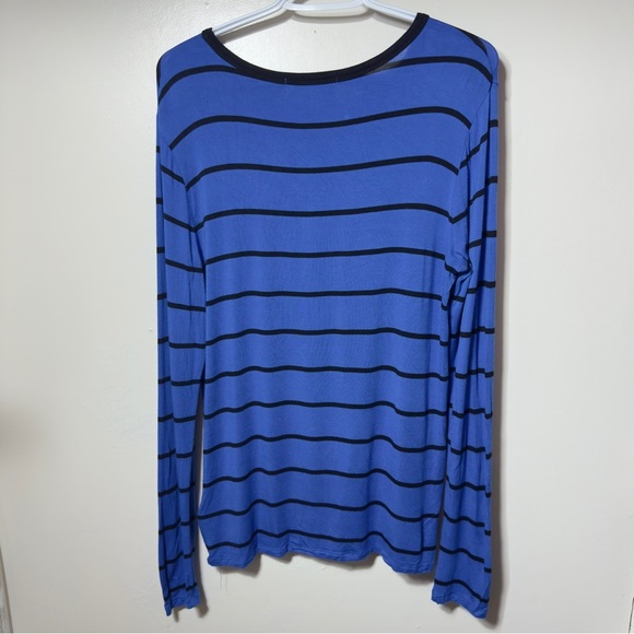 Michael Kors Longsleeve Top Stripes Blue Women Size L - Picture 7 of 8